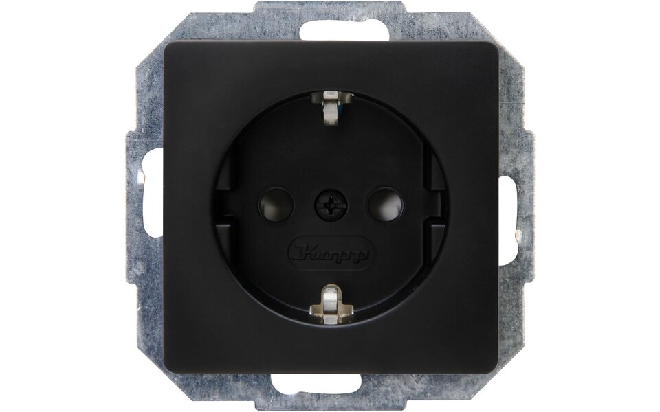 KOPP KOPP Wandcontactdoos Paris HK05 - Inbouw Enkel Stopcontact Mat Zwart, Veilig LED Toebehoren KOPP KOPP Wandcontactdoos Paris HK05 - Inbouw Enkel Stopcontact Mat Zwart, Veilig LED Toebehoren