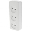 Q-LINK 3-way Wall Socket with Child Safety Feature - Polar White