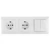 Two-way switch with LED Accessories & 2-way Socket White