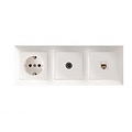 Aigi Cika Single UTP RJ45 & Coax Wall Socket with Grounded Socket - LED Accessories