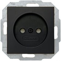 KOPP Athenis HK07 Matte Black 1-gang Wall Socket with Child Safety