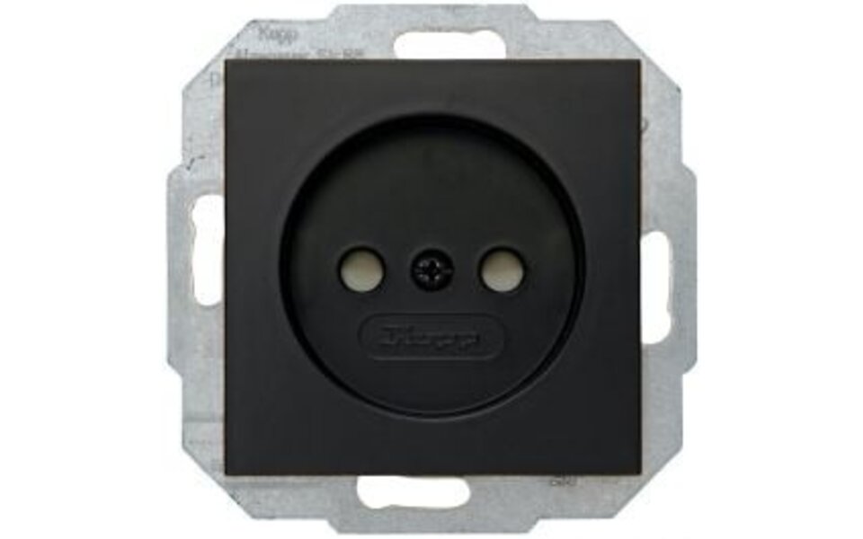 KOPP KOPP Athenis HK07 Built-in Wall Socket 1-way Matte Black with Child Safety - LED accessories