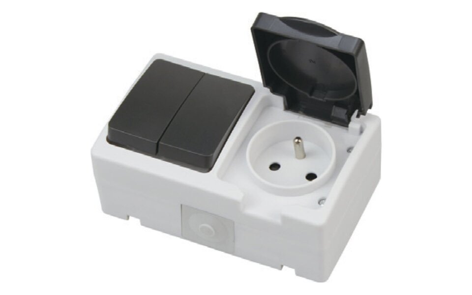 HLW LED Outdoor socket with series switch - Single/Double - Earthed and IP54 Waterproof HLW LED Outdoor socket with series switch - Single/Double - Earthed and IP54 Waterproof