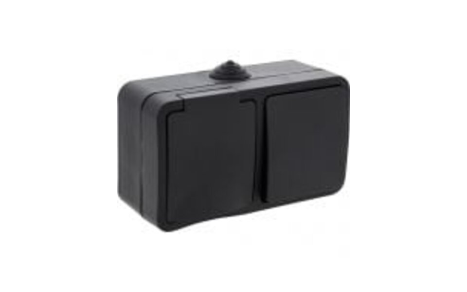 HLW LED Outdoor socket with series switch - Single/Double - Earthed and IP54 Waterproof HLW LED Outdoor socket with series switch - Single/Double - Earthed and IP54 Waterproof