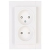 KOPP Athenis HK07 Wall Socket - Double Socket White