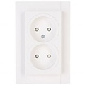 KOPP Athenis HK07 Wall Socket - Double, Childproof & LED Accessories