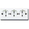 Aigi Kuta triple grounded wall socket white - ideal LED accessories