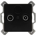 KOPP Athenis HK07 Matte Black TV/Radio Socket - Flush-mounted LED accessories