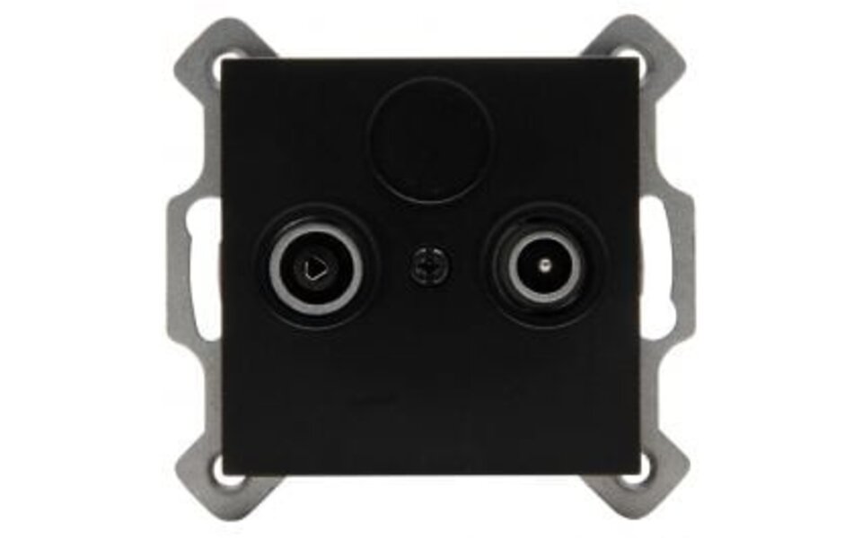 KOPP KOPP Athenis HK07 Mat Zwart TV/Radio Contactdoos - Inbouw LED toebehoren KOPP KOPP Athenis HK07 Mat Zwart TV/Radio Contactdoos - Inbouw LED toebehoren