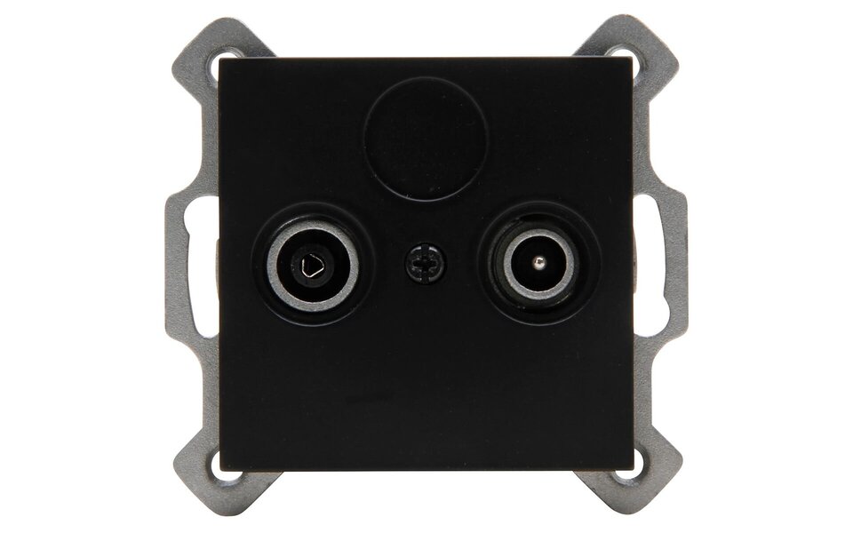 KOPP KOPP Athenis HK07 Mat Zwart TV/Radio Contactdoos - Inbouw LED toebehoren KOPP KOPP Athenis HK07 Mat Zwart TV/Radio Contactdoos - Inbouw LED toebehoren