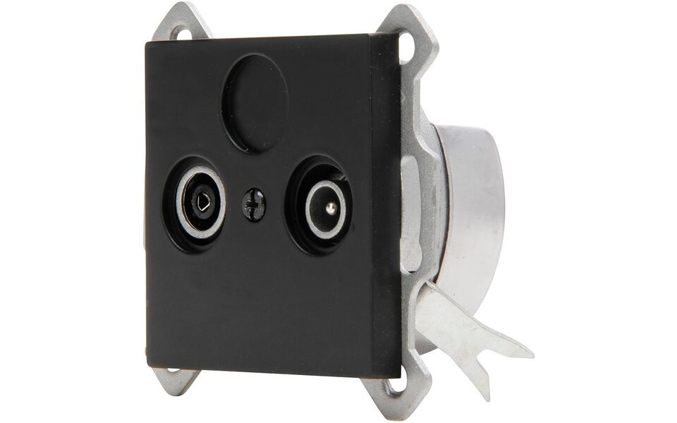 KOPP KOPP Athenis HK07 Mat Zwart TV/Radio Contactdoos - Inbouw LED toebehoren KOPP KOPP Athenis HK07 Mat Zwart TV/Radio Contactdoos - Inbouw LED toebehoren