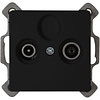 KOPP TV/Radio Wall Socket Coax Matte Black - LED accessories