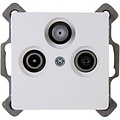 KOPP Television/Radio/Satellite Built-in Wall Socket - Arctic Gloss White LED accessories