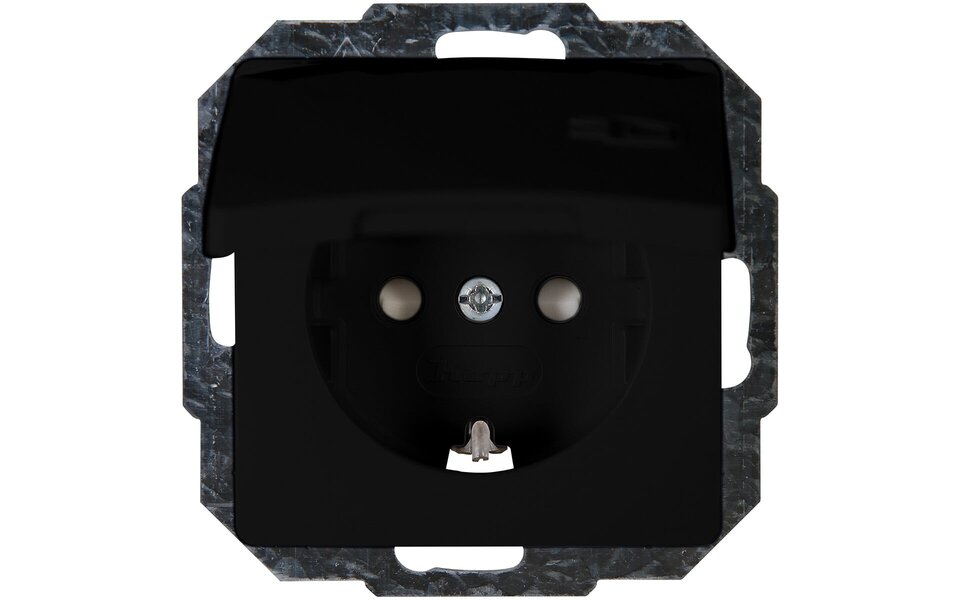 KOPP KOPP Paris HK05 Flush-Mounted Wall Socket Matte Black - Safe LED Accessories