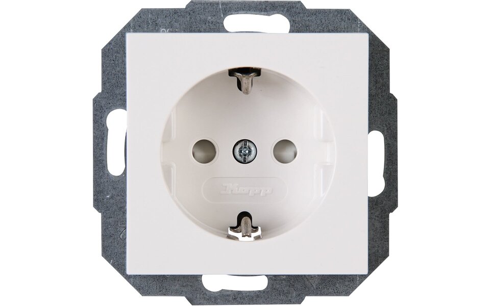 KOPP KOPP Athenis HK07 Wall Socket - Single Socket with Child Safety and Grounding - LED accessories KOPP KOPP Athenis HK07 Wall Socket - Single Socket with Child Safety and Grounding - LED accessories