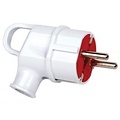 Velis Schuko Plug White - Angled with Grounding, Ideal LED Accessories