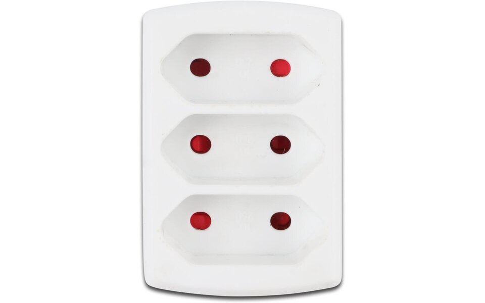 HLW LED Socket Splitter 3680W - 3 Sockets Matte White | LED Accessories Plug