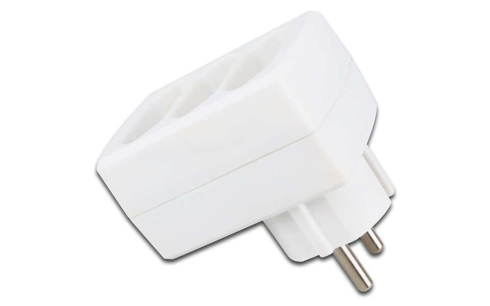 HLW LED Socket Splitter 3680W - 3 Sockets Matte White | LED Accessories Plug