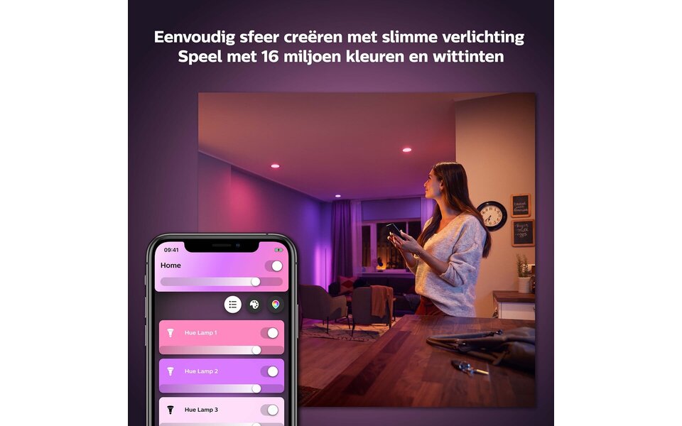 PHILIPS HUE PHILIPS HUE LED Spot GU10 - Dimbaar LED toebehoren met Bluetooth Duo Pack