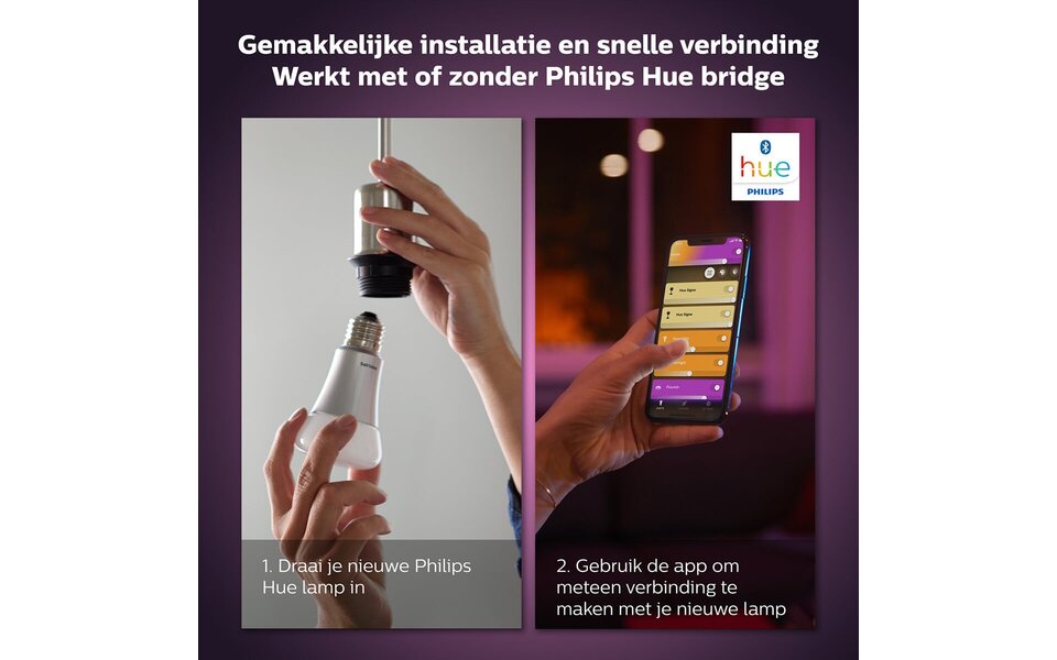 PHILIPS HUE PHILIPS HUE LED Spot GU10 - Dimbaar LED toebehoren met Bluetooth Duo Pack