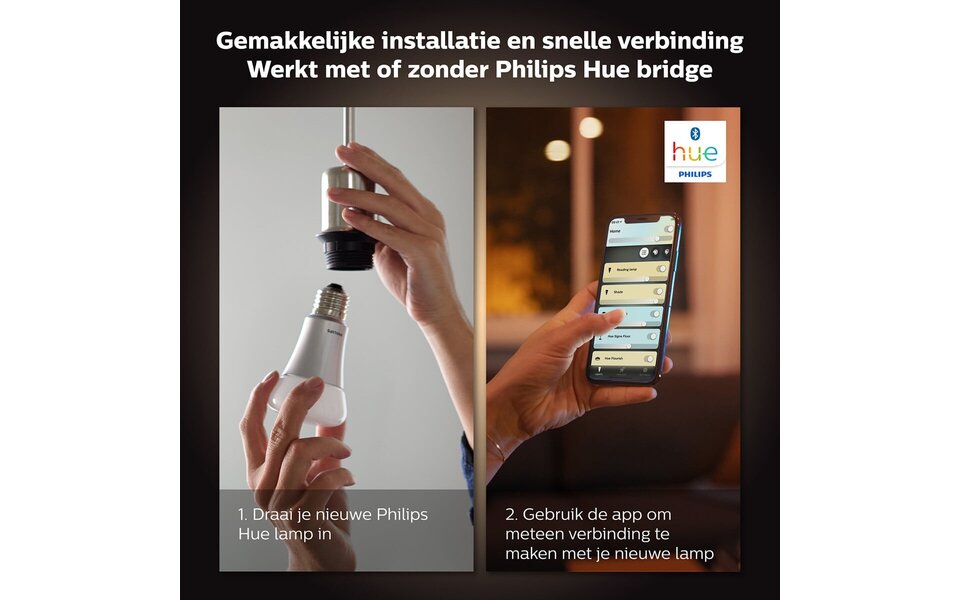 PHILIPS HUE PHILIPS HUE LED Spot GU10 White Ambiance - Dimbaar Bluetooth Duo Pack