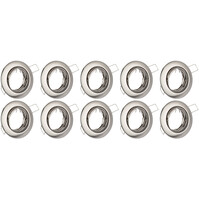 Spot Armatuur 10 Pack - GU10 Fitting LED Toebehoren Chroom Spot Armatuur 10 Pack - GU10 Fitting LED Toebehoren Chroom