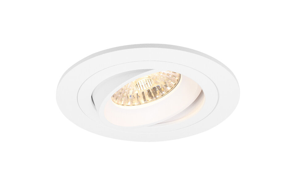 HLW LED Spot Armatuur GU10 - Kantelbaar LED Toebehoren - Wit Aluminium - Ø92mm