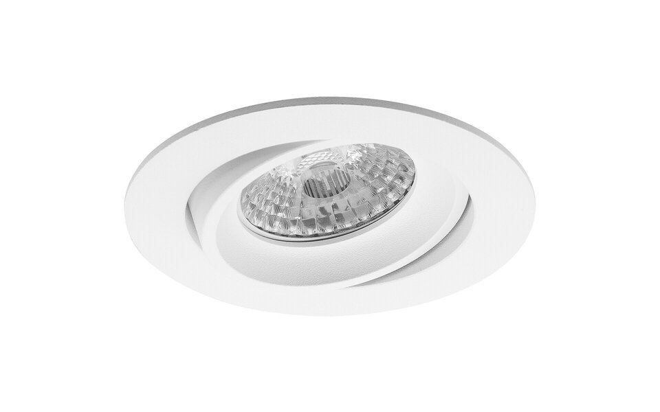HLW LED Pragmi Delton Pro GU10 Recessed Spotlight - Tiltable LED Accessories - White Aluminum Ø82mm