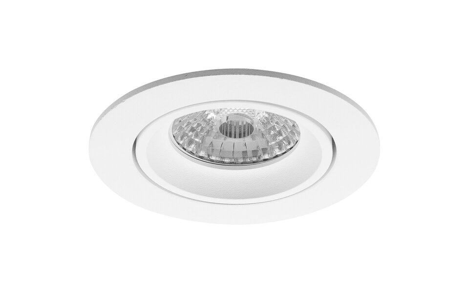 HLW LED Pragmi Delton Pro GU10 Recessed Spotlight - Tiltable LED Accessories - White Aluminum Ø82mm