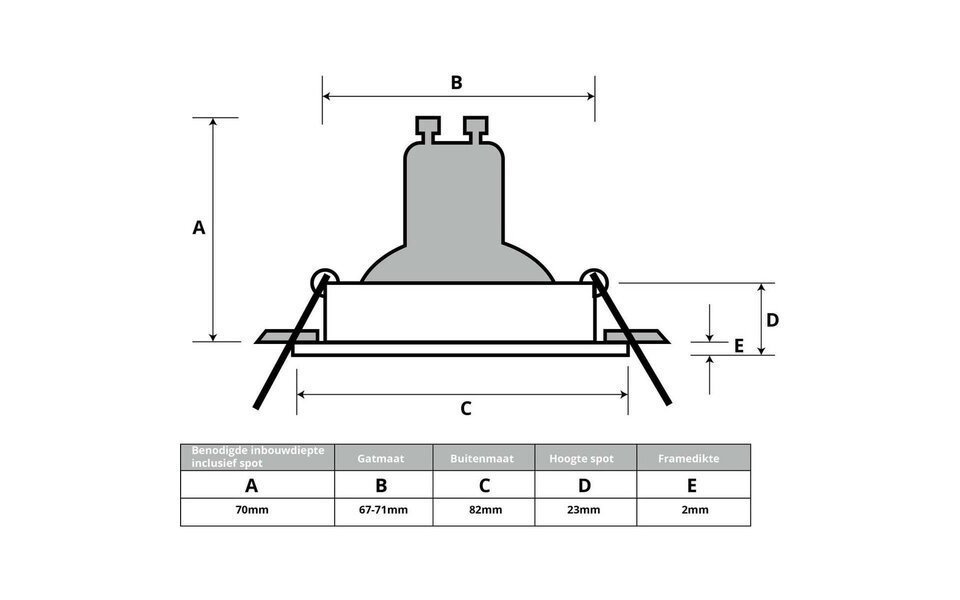 HLW LED Spot Armatuur GU10 - Aluminium Kantelbaar Inbouwspot | LED Toebehoren HLW LED Spot Armatuur GU10 - Aluminium Kantelbaar Inbouwspot | LED Toebehoren