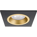 Spot Light Fixture GU10 - Pragmi Rodos Pro recessed spotlight with LED accessories and GU10 fitting, black/gold Spot Light Fixture GU10 - Pragmi Rodos Pro recessed spotlight with LED accessories and GU10 fitting, black/gold