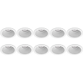 Spot Fixture 10 Pack - GU10 Fitting & LED Accessories - White Aluminum