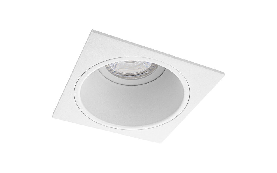 HLW LED Spotlight Fixture GU10 - Pragmi Minko Pro white aluminum recessed spotlight with GU10 fitting HLW LED Spotlight Fixture GU10 - Pragmi Minko Pro white aluminum recessed spotlight with GU10 fitting