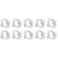 Spot Fixture 10 Pack - GU10 Fitting - Tiltable & White