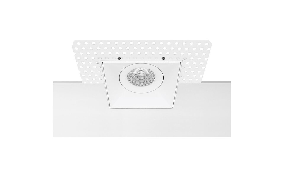 HLW LED Spot Armatuur GU10 - Pragmi Nivas Pro - Wit Aluminium - Trimless LED Toebehoren met GU10 Fitting HLW LED Spot Armatuur GU10 - Pragmi Nivas Pro - Wit Aluminium - Trimless LED Toebehoren met GU10 Fitting