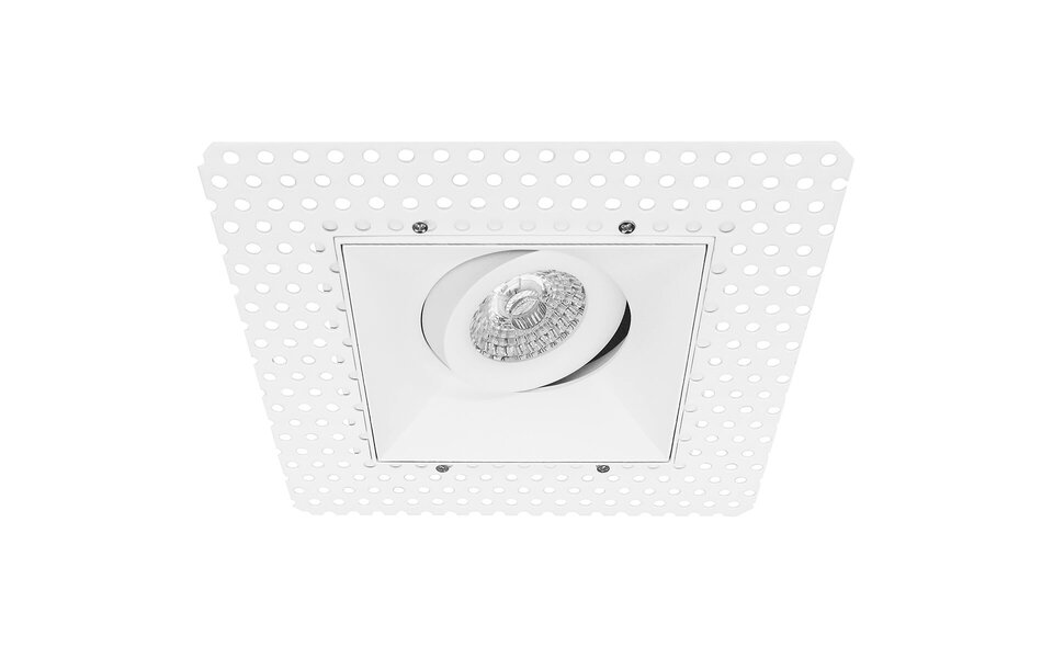 HLW LED Spot Armatuur GU10 - Pragmi Nivas Pro - Wit Aluminium - Trimless LED Toebehoren met GU10 Fitting HLW LED Spot Armatuur GU10 - Pragmi Nivas Pro - Wit Aluminium - Trimless LED Toebehoren met GU10 Fitting
