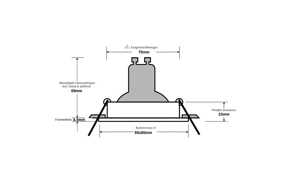 HLW LED Spot Armatuur GU10 - Kantelbaar Vierkant Aluminium LED Toebehoren met GU10 Fitting HLW LED Spot Armatuur GU10 - Kantelbaar Vierkant Aluminium LED Toebehoren met GU10 Fitting