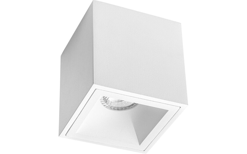 HLW LED Opbouwspot GU10 Mat Wit - Aluminium LED Toebehoren met Verdiept Design