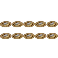 Spotlight Fixture 10 Pack - GU10 Fitting - Tiltable Aluminum