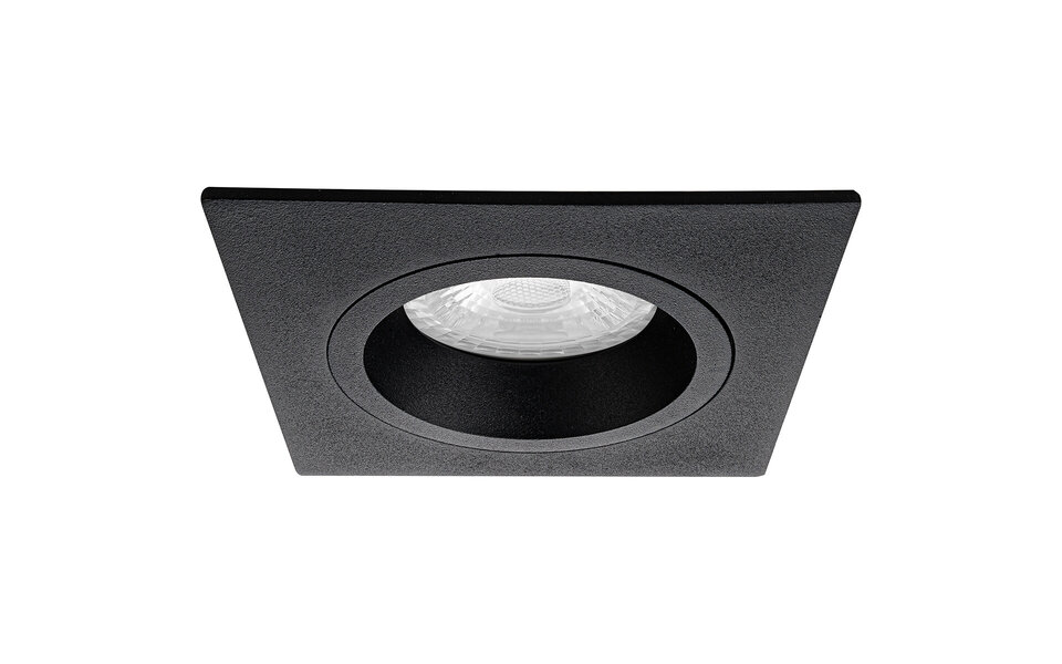 HLW LED Spotlight Fixture GU10 - Pragmi Rodos Pro Black Aluminum Recessed Spotlight with GU10 fitting HLW LED Spotlight Fixture GU10 - Pragmi Rodos Pro Black Aluminum Recessed Spotlight with GU10 fitting