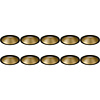 Spot Armatuur 10 Pack - GU10 fitting LED toebehoren - Zwart/Goud