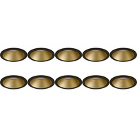 Spot Armatuur 10 Pack - GU10 fitting LED toebehoren - Zwart/Goud
