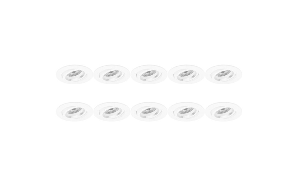 HLW LED Spot Armatuur 10 Pack Pragmi Aerony Pro - Kantelbaar GU10 Inbouwspot LED Toebehoren
