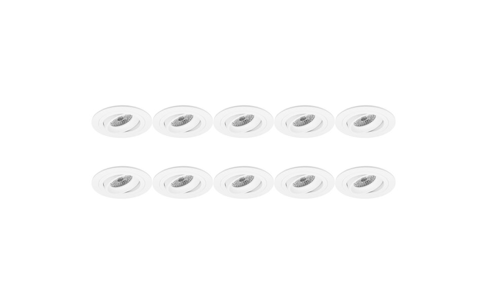 HLW LED Spot Armatuur 10 Pack - Kantelbare GU10 Inbouwspot - Aluminium LED Toebehoren