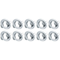 Spot Fixture 10 Pack - GU10 fitting - Tiltable & Chrome Spot Fixture 10 Pack - GU10 fitting - Tiltable & Chrome