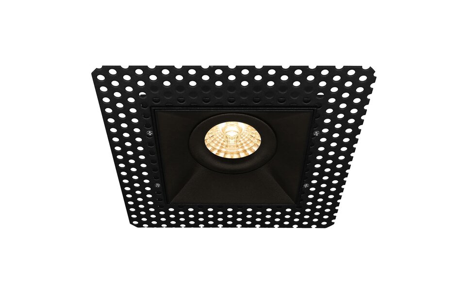 HLW LED Spot Fixture GU10 - Tiltable, Trimless Black Aluminum with GU10 Fitting