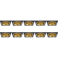 Spot Fixture 10 Pack - GU10 fitting LED accessories - Aluminum recessed spotlight black/gold