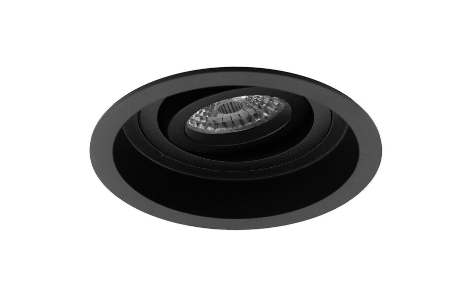 HLW LED Spot Armatuur GU10 - Kantelbaar Rond Inbouwspot Zwart Aluminium - LED Toebehoren HLW LED Spot Armatuur GU10 - Kantelbaar Rond Inbouwspot Zwart Aluminium - LED Toebehoren