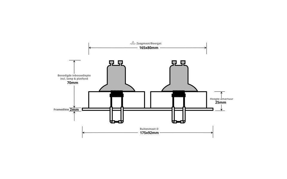 HLW LED Spotlight Fixture GU10 - Pragmi Borny Pro - Tiltable LED Accessories with GU10 Fitting