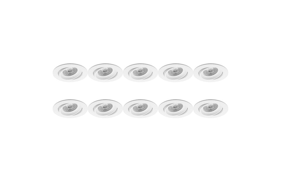 HLW LED Spot Armatuur 10 Pack - Kantelbaar GU10 fitting LED toebehoren - Aluminium wit Ø82mm HLW LED Spot Armatuur 10 Pack - Kantelbaar GU10 fitting LED toebehoren - Aluminium wit Ø82mm